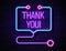 Grateful Thank You Realistic Neon Sign to doctors, nurses, healthcare workers