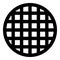 Grating grate lattice trellis net mesh BBQ grill grilling surface round shape icon black color vector illustration image flat