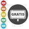 Gratis sign, icon, stamp