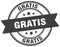 gratis stamp. gratis label on transparent background. round sign