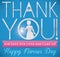 Gratitude Sign with Pioneer Nurse Silhouette Celebrating Nurses Day, Vector Illustration