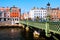 Grattan Bridge at day in Dublin, Ireland. Beautiful architecture