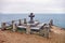 Grave of Chateaubriand in Brittany France