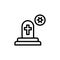 Grave, death, coronavirus icon. Simple line, outline vector elements of viral pandemic icons for ui and ux, website or mobile