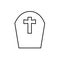 Grave icon vector. Cemetery illustration sign. Rip symbol or logo.