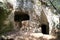 Grave tombs in the woods near Populonia, Italy