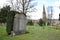 Grave of Victor Cavendish, 9th Duke of Devonshire. 1868-1938. Edensor, Derbyshire, UK. March 17, 2023.