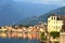 Gravedona town at the Italian lake Como
