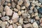 Gravel background. Closeup pebbels.