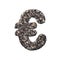 Gravel currency sign ? - 3d crushed rock symbol - nature, environment, building materials or real estate concept