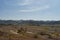 Gravel desert with mountains