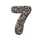 Gravel number 7 - 3d crushed rock digit - nature, environment, building materials or real estate concept