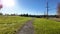 Gravel Path in Scenic Suburban Park. Fall Season. Burnaby, Vancouver British Columbia, Canada