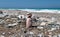 Gravel / pebble beach at the southwest coast of Rhodes island near Apolakkia with multi colored ocean water and small stone