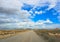 Gravel road across the Bardenas Reales