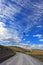 Gravel road crosses park Torres del Paine