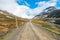 Gravel road in east Iceland