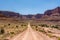 Gravel road leading to canyon, Canyonlands National Park Utah USA