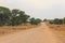 Gravel road to Waterberg Plateau National Park. Namibia