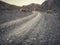Gravel road in Wadi Alkhodh, Muscat Oman