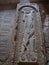 Graven animal with a body of man in a tomb of a monastery in Armenia .