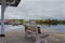 Gravenhurst pier - park bench with the view of the lake