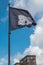 Gravensteen Flag on top of castle of Gent, Flanders, Belgium