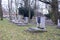 Graves of Russian Ukrainian and Belarusian soldiers. in the Polish park the city of Poznan.