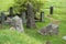 Graves in Thingvellir cemetery, Iceland