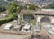 Graves and tombs of old cemetery delle Porte Sante in Florence,