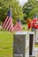 Gravesite with American Flags