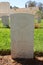 Gravestone of fallen soldier at the Beersheba War Cemetery