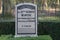 Gravestone on the field of honour in on the grebberberg where a lot of dutch soldiers fall in 1940 at the start of world war 2 in