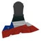 Gravestone and flag of chile