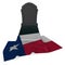 Gravestone and flag of texas