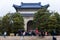 Gravestone Pavilion at Dr. Sun Yat-Sen Mausoleum at foot of Purple Mountain in Nanjing