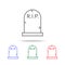 Gravestone Rip tombstone icon. Elements of Halloween in multi colored icons. Premium quality graphic design icon. Simple icon for