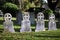 Gravestones in the churchyard