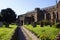 The graveyard of the Priory Church of St George in Dunster, Somerset UK