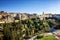 Gravina in Puglia: picturesque landscape of the the deep ravine and the old town with the ancient cathedral, Bari, Italy