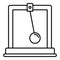 Gravitation stand ball icon, outline style