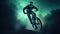 Gravity Defying Stunts and Tricks A Fearless BMX Rider in High Flying Action AI generated