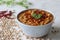 A gravy with white cowpea beans also known as black eyed pea. Boiled cowpea beans simmered in a rich gravy of onions, tomatoes,