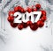 Gray 2017 New Year background.