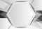 Gray abstract poly and hexagon background with copy space