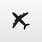 Gray airplane icon isolated. Modern flat pictogram, business, marketing, internet concept. Trendy Si
