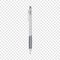 Gray ballpoint pen mockup, realistic style