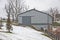 Gray Barn in the Country in Winter