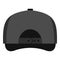 Gray baseball cap back icon, flat style.
