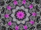 Gray Black and Pink Flower Kaleidoscope